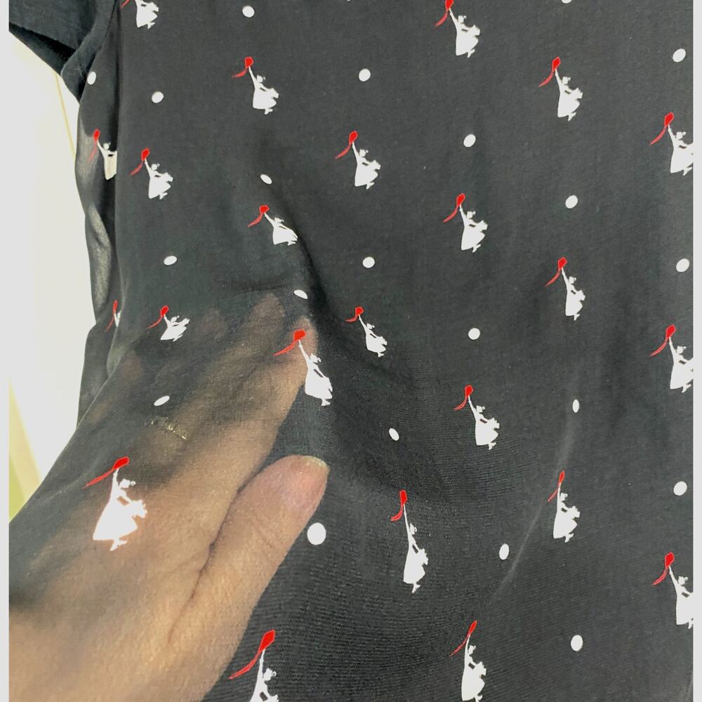 Disney Mary Poppins Black Crew Neck Short Sleeve Graphic T-Shirt Small - Picture 8 of 9